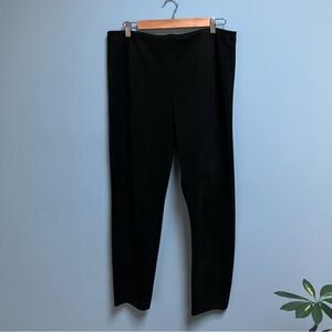 Faux Suede Women’s T Tahari Black  XL Straight Leg Pull On Pants